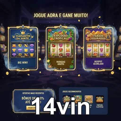 Tela de jogos de slot com depósitos acessíveis na 14vin